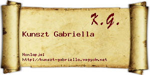 Kunszt Gabriella névjegykártya