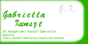 gabriella kunszt business card